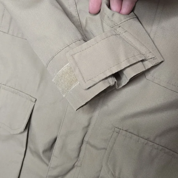 Vintage Swingster Mens Kahki Jacket Sz M Flannel Lined Two Way Zipper Utility - Picture 12 of 16